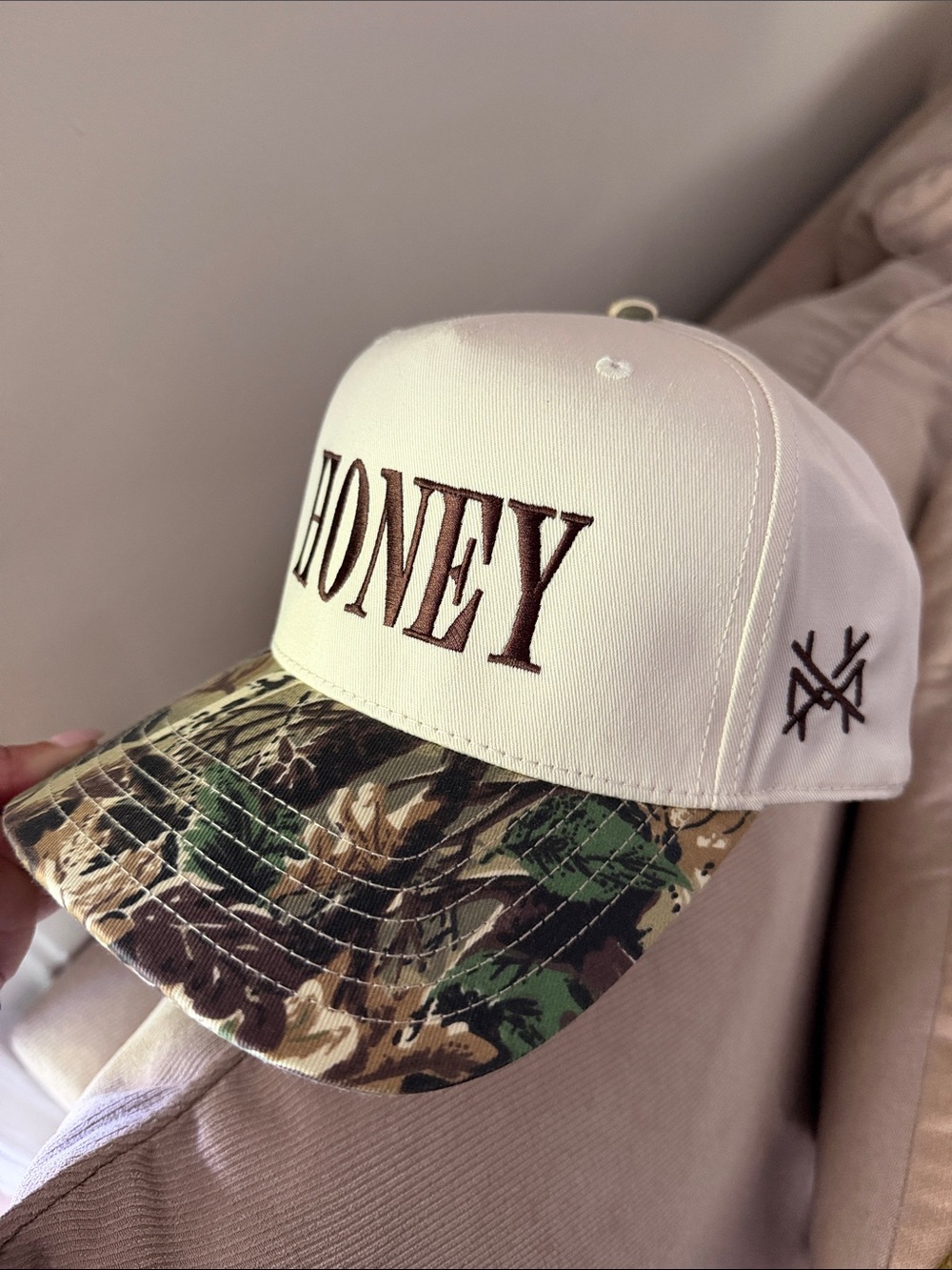 Brand New HONEY Embroidered Camo Brim Snapback Hat